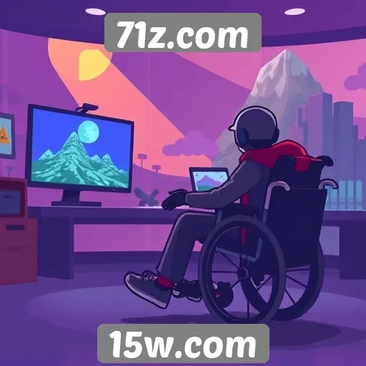 Recursos de acessibilidade do site 71z.com para gamers